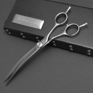 Diamond Scissors Curved 7" with microserration